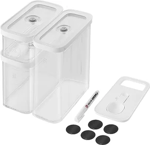 ZWILLING Zestaw FRESH & SAVE CUBE, rozmiar M, 5-częściowy zestaw do przechowywania, w tym 2x CUBE pojemniki M, miarka, etykiety NFC - Etykiety do drukarek - miniaturka - grafika 1