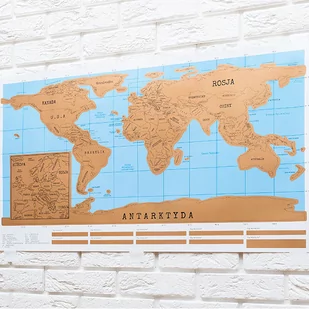 Gift World Gift World, Mapa świata - zdrapka, wersja polska - Dekoracje domu - miniaturka - grafika 1