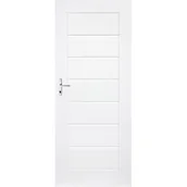 Drzwi wewnętrzne - Skrzydło drzwiowe Prim slim 12 biały pełne 80 P - miniaturka - grafika 1