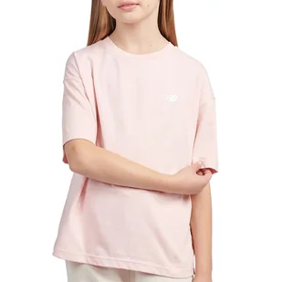 Koszulka dziecięca New Balance LAKG0001PIE - różowa - Koszulki sportowe damskie - miniaturka - grafika 1