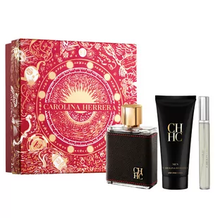 Zestaw Christmas 2023 Carolina Herrera Men Woda Toaletowa 100 ml + After Shave 100 ml + Spray Edt 10 ml (8411061074947) - Zestawy kosmetyków męskich - miniaturka - grafika 1