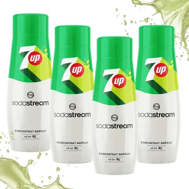 Syrop Smakowy Do Saturatora Sodastream 7up Koncentrat 4x 440ml Zestaw