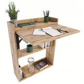 Biurka - Biurko ścienne składane WOTAN szafka półka regał PER - miniaturka - grafika 1