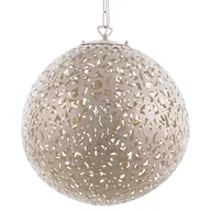 Lampy sufitowe - Beliani Lampa wisząca kremowo-złota MURES - miniaturka - grafika 1