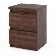 Szafki nocne - Szafka Nocna Stolik 2 szuflady komoda Dąb Wenge nakastlik 30 CM do sypialni - miniaturka - grafika 1
