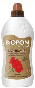 Nawóz Biohumus BIOPON do pelargonii i innych roślin balkonowych 1L - Nawozy ogrodnicze - miniaturka - grafika 1