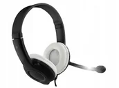 Słuchawki - Media-tech EPSILON Czarno-białe - miniaturka - grafika 1