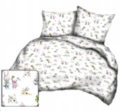 Pościel - pościel bawełna lux 160x200 + 2 poszewka B 545 zajęczaki białe Wielkanoc - miniaturka - grafika 1