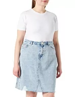 Spódnice - VERO MODA Vmsine Hr Abk Skirt Curve spódnica damska, jasnoniebieski (light blue denim), 46 duże rozmiary - miniaturka - grafika 1