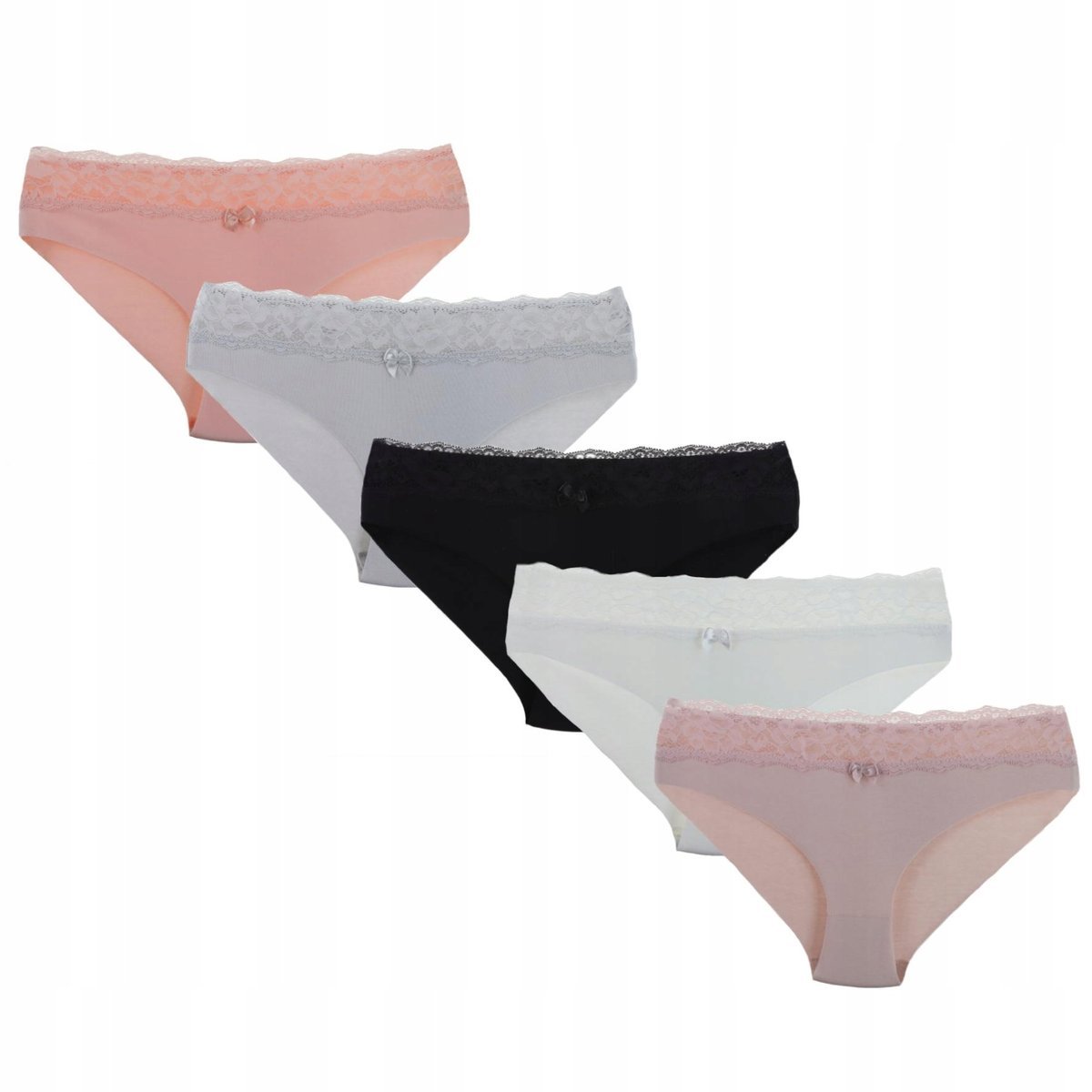 MORAJ Figi Majtki damskie laserowo cięte 6-szt S