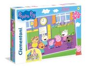 Puzzle - Clementoni Puzzle 40el podłogowe Świnka Peppa 25458 - miniaturka - grafika 1