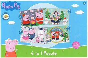 PUZZLE ŚWIĄTECZNE UKŁADANKA ŁAMIGŁOWKA DLA DZIECI ŚWINKA PEPPA PIG 4W1 - Puzzle - miniaturka - grafika 1