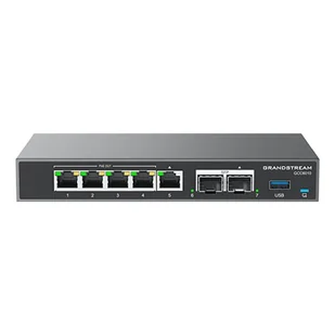 Grandstream Networks GCC6010 łącza sieciowe Gigabit Ethernet (10/100/1000) Obsługa PoE Czarny, Srebrny - Pozostałe akcesoria sieciowe - miniaturka - grafika 1