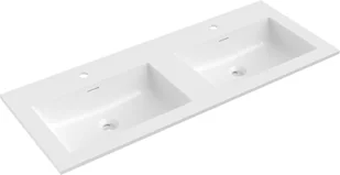 Mexen Otis umywalka wpuszczana w blat podwójna 121 x 46,5 cm, biała połysk - 25181200D - Umywalki - miniaturka - grafika 1