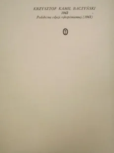 Podobizna edycji rękopiśmiennej 1943 - Poezja - miniaturka - grafika 1