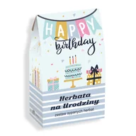 Herbata - Urodzinowa torebka z herbatą - zestaw 10 wysokiej jakości herbat smakowych w opakowaniu prezentowym na urodziny 10x5g - miniaturka - grafika 1