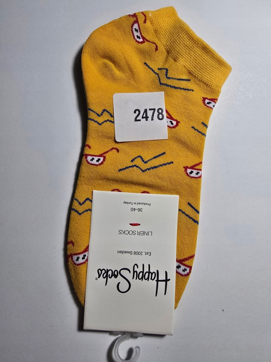 Kolorowe skarpety Happy Socks stopki unisex rozmiar 36-40 (2478)