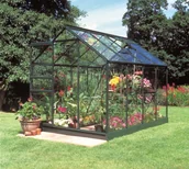 Szklarnie ogrodowe - HALLS szklarnia ogrodowa Popular 86 - (5 m2; 1,93 x 2,57 m), zielona + baza, SZKŁO HARTOWANE - miniaturka - grafika 1