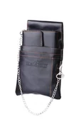 Portfele - Portfel kelnerski z kaburą i łańcuchem czarny Blue Burry, etui, skóra ekologiczna. - miniaturka - grafika 1