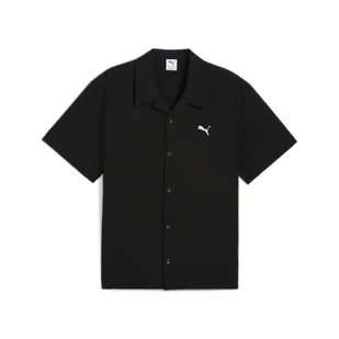 Koszula męska Puma WARDROBE ESS SEERSUCKER RELAXED czarna 62966301 - Koszule męskie - miniaturka - grafika 1