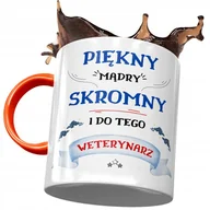 Kubki - Kubek Pomarańczowy dla Weterynarza Piękny Mądry z Nadrukiem ze Zdjęciem + Opakowanie na prezent (wzór 03) - miniaturka - grafika 1