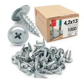 Wkręty - Wkręty do metalu z łbem podkładkowym 4,2x13mm 1000szt. - miniaturka - grafika 1