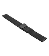 Bransolety męskie - BRANSOLETA BISSET BM-102 MESH CZARNA MAT 18MM - SALON W KRAKOWIE - miniaturka - grafika 1