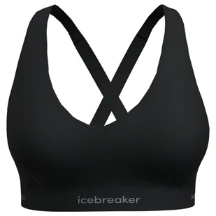 Biustonosz damski Icebreaker Merino 125 Cool-Lite Sprite Racerback Bra Black L - Biustonosze - miniaturka - grafika 1
