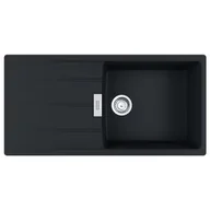Zlewozmywaki - Franke Centro CNG 611-100 XL GSC Zlewozmywak granitowy jednokomorowy 100x50 cm czarny mat 114.0687.332 - miniaturka - grafika 1