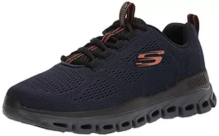 Skechers Męskie trampki Glide-Step Fasten Up, Granatowa siatka pomarańczowa wykończenie, 39 EU - Trampki męskie - miniaturka - grafika 1
