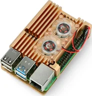 Akcesoria do komputerów jednopłytkowych - JustPi Obudowa z dwoma wentylatorami Raspberry Pi 4B DNG-16015 - miniaturka - grafika 1