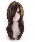 Dodatki do strojów karnawałowych - Peruka Włosy Długie 60Cm Brąz Blond Pasemka W17 - miniaturka - grafika 1