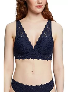 ESPRIT Bodywear damski biustonosz Flower LACE Wireless push-up, atrament, 75 B, niebieski (Ink), 75B - Biustonosze - miniaturka - grafika 1