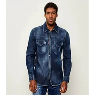 Koszule męskie - Dsquared2 Jeansowa koszula Fashion Western Regular Fit - miniaturka - grafika 1