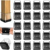 Zawiasy, okucia i inne akcesoria - 20 szt. ochraniaczy na nogi krzeseł, mebli, stołów, przeciwhałasowych i przeciwzarysowaniowych (kwadratowe, rozmiar L) - miniaturka - grafika 1