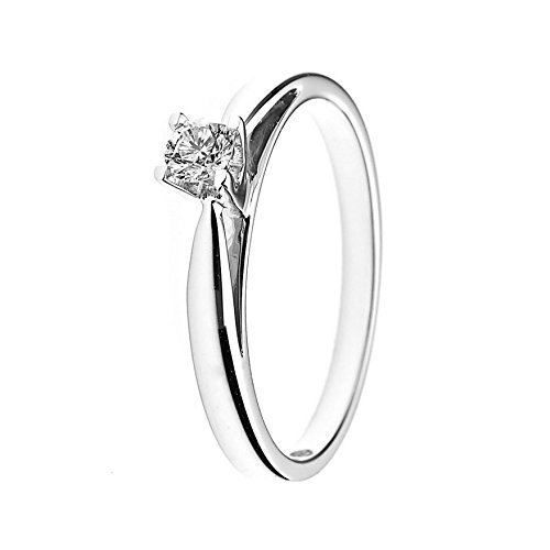 You Engagment RING DIAMONDS 0,15 ct GOLD 9 ct 375 AMZ-9BG SOLO-015 Size 54