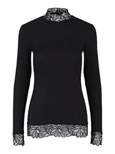 YAS Damska koszulka YASELLE LS TOP S. Noos, czarny, S - Koszulki i topy damskie - miniaturka - grafika 1