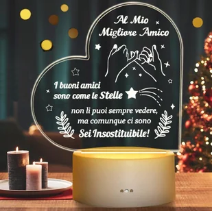 Lampka Nocna LED Aonveki - Idealny Prezent dla Przyjaciela napis po włosku - Lampy stojące - miniaturka - grafika 1