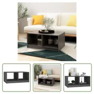 Ławy i stoliki kawowe - The Living Store stolik kawowy szary 75x50x33,5 cm lite drewno sosnowe - miniaturka - grafika 1