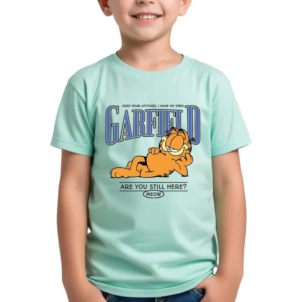 KOSZULKA MIĘTOWA Dziecięca Na Prezent Dla Fana Kota GARFIELLD Wzory - 146