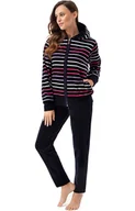 Piżamy damskie - Welurowy dres damski granatowy 341, Kolor granatowy, Rozmiar XL, Luna - Primodo.com - miniaturka - grafika 1