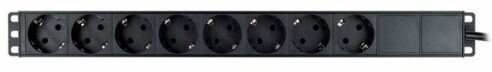 Listwa zasilająca Listwa zasilająca power RACK 1U 8 gniazd z tyłu 2m włącznik 4047371026457