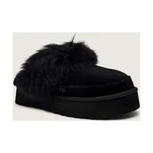 Kapcie damskie - UGG Ocieplane mule W DISQUETTE CHALET| shearling zamsz z dodatkiem wełny - miniaturka - grafika 1