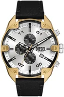 Zegarki męskie - Zegarek Diesel DZ4671 Black Leather Strap 49mm - miniaturka - grafika 1