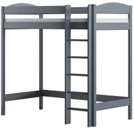 Łóżka dla dzieci i młodzieży - Szare piętrowe łóżko dziecięce z antresolą - Laren 4X 180x90 cm - Elior - miniaturka - grafika 1