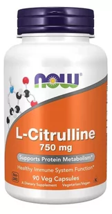 Now Foods L-Citrulline 750 mg 90 vcaps - Witaminy i minerały dla sportowców - miniaturka - grafika 1