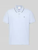 Koszulki męskie - Koszulka polo z logo w formie haftu z czystej bawełny - miniaturka - grafika 1