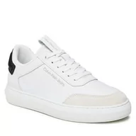 Sneakersy damskie - Sneakersy Calvin Klein Jeans - Casual Cupsole YM0YM00670 White/Creamy White 0K6 - miniaturka - grafika 1