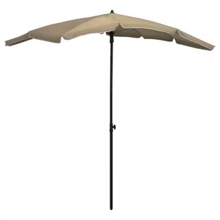 vidaXL Parasol ogrodowy na słupku, 200x130 cm, kolor taupe 315554 - Parasole ogrodowe - miniaturka - grafika 1