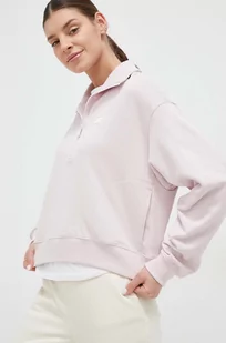 New Balance bluza bawełniana damska kolor różowy gładka - Bluzy damskie - miniaturka - grafika 1